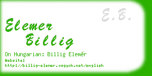 elemer billig business card